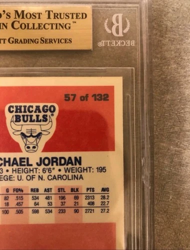 Fleer 1986-87 MICHAEL JORDAN #57 CHICAGO BULLS BGS 9.5 ROOKIE CARD