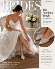 Badgley Mischka Gigi Crystal Embellished Pointed Toe Flats Ivory Size 5