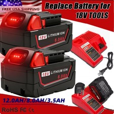 18V 12.0Ah Battery For Milwaukee for M18 Extended Lithium 48-11-1880 OR Charger