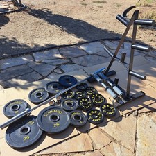 Olympic Utility Weight Set + Dumbbells + Change Plates + Tree Great Condition!