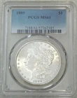 1889 P Morgan Silver Dollar PCGS MS61 Bright Original Just Graded PQ coin #P290J