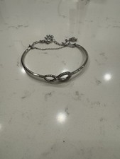 Swarovski hyperbola bangle infinity white rho...