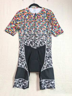 De Soto Forza Filsuit Color Fade Triathlon Suit Men's Size Large Made in USA