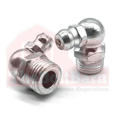 1/8"-27 Zerks Grease Fitting 90 Degree Steel Zinc (Choose Quantity)