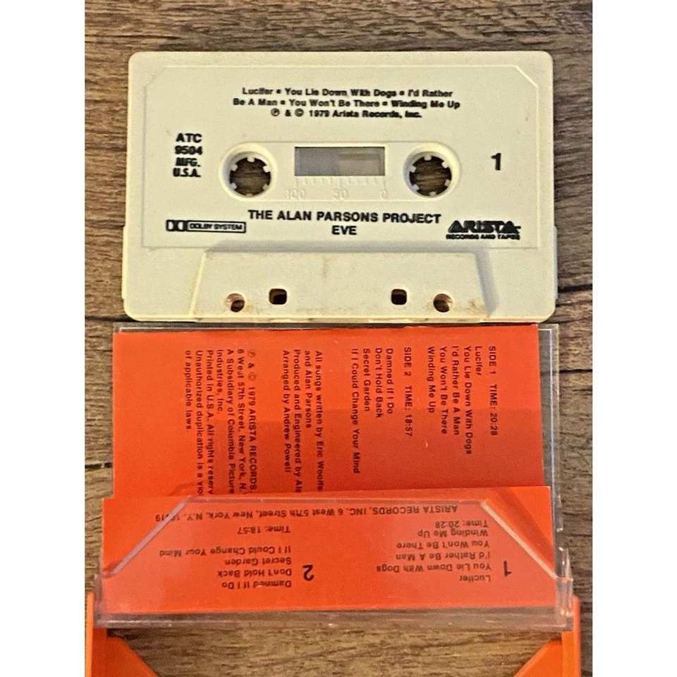 The Alan Parsons Project Eve Cassette Tape 1979 Electronic Rock Arista Foto 4 de 4