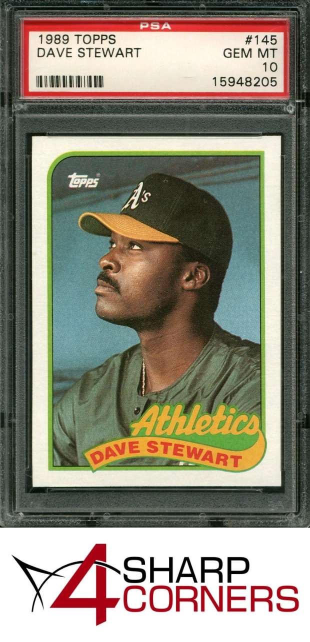1989 TOPPS #145 DAVE STEWART ATHLETICS POP 2 PSA 10