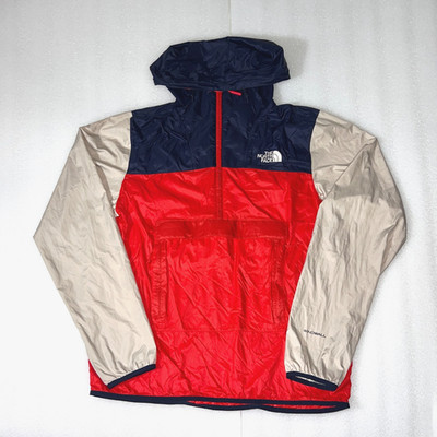 The North Face Windwall Pullover Windbreaker Jacket Men's M Red Color Block