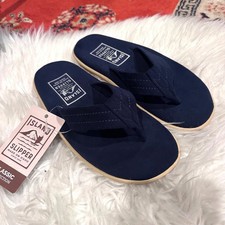 NWT Island Slipper Classic Suede Hawaii Mens 5 Casual Nautical Coastal Beach