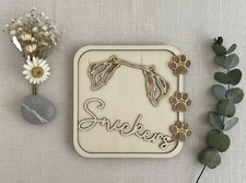 Personalized Dog Memorial Sign with 3D Wood Pet Ears Engraved Pet Memorial GIFT