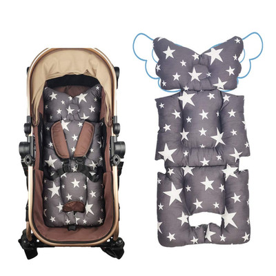 Stroller Liner Insert Seat Cushion, Infant Reversible Cotton Newborn Cushion Pad