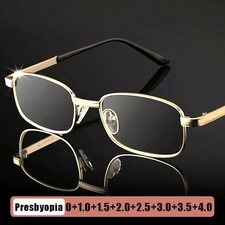 New Real Glass Lens Reading Men Women Square Full Frame Presbyopic Anti Scratch