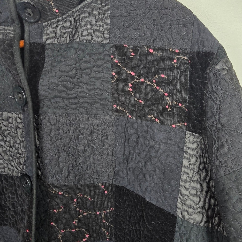 Donna Sharp Vintage Quilt Patchwork Button Up Jac… - image 5