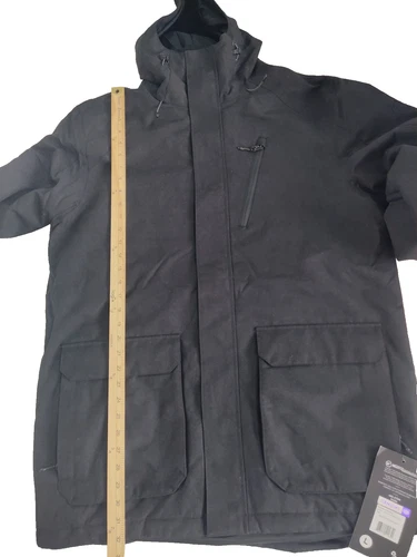 686 Men's Etex snowboard Jacket  size large color black wash out. image 7
