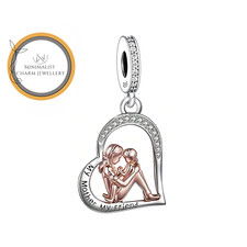 My Mother My Friend Heart Charm, Heart Mother Charm, Gift For Mother, Mom Gift