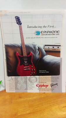 EPIPHONE CUSTOM HISTORIC 1962 WILSHIRE USA GUITAR - PRINT AD - 11