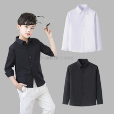 White Shirts for Clothes Solid Cotton Formal Shirt for boys Performance Uniform