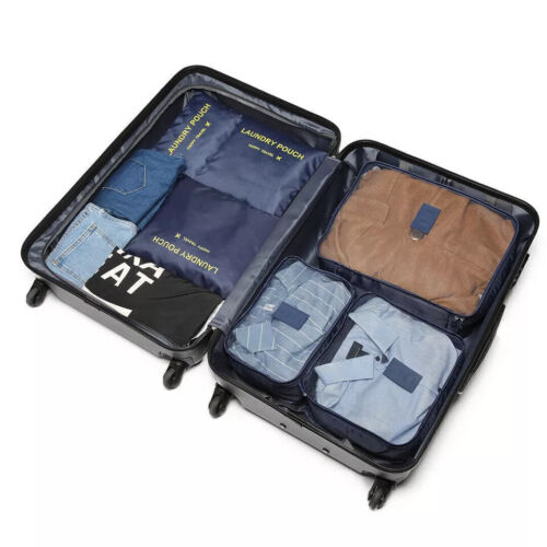 6PCS Packing Cubes Luggage Organiser Travel Compression Suitcase Storage Bags - Picture 3 of 11