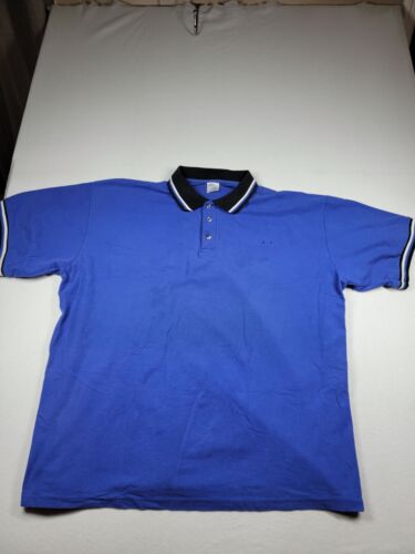 Superior 2XL Blue Men's Polo Shirt Short Sleeve