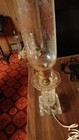 VINTAGE ANTIQUE CLEAR ART DECO STYLE LEAD CRYSTAL GEOMETRIC CUBE LAMP — photo 4