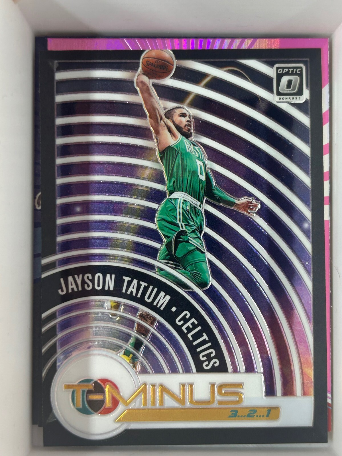 2020-21 Panini Donruss Optic - T-Minus 3, 2, 1 Jayson Tatum #11 Purple Prizm