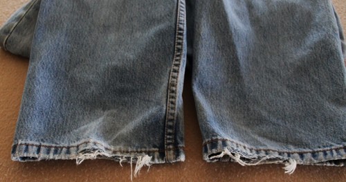 Men's Levi's 505 Thrashed, Torn, Stained 38 X 34 Regular with Straight Legs - Picture 5 of 14