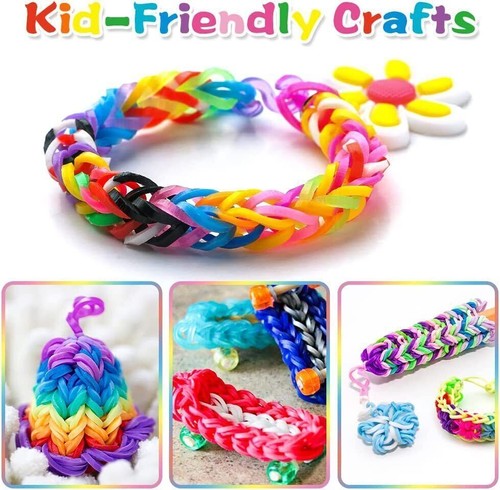 LOOM BANDS ASSORTED BRACELET MAKING MULTI COLOUR 600-15000 RUBBER DIY KIDS UK - Picture 8 of 62
