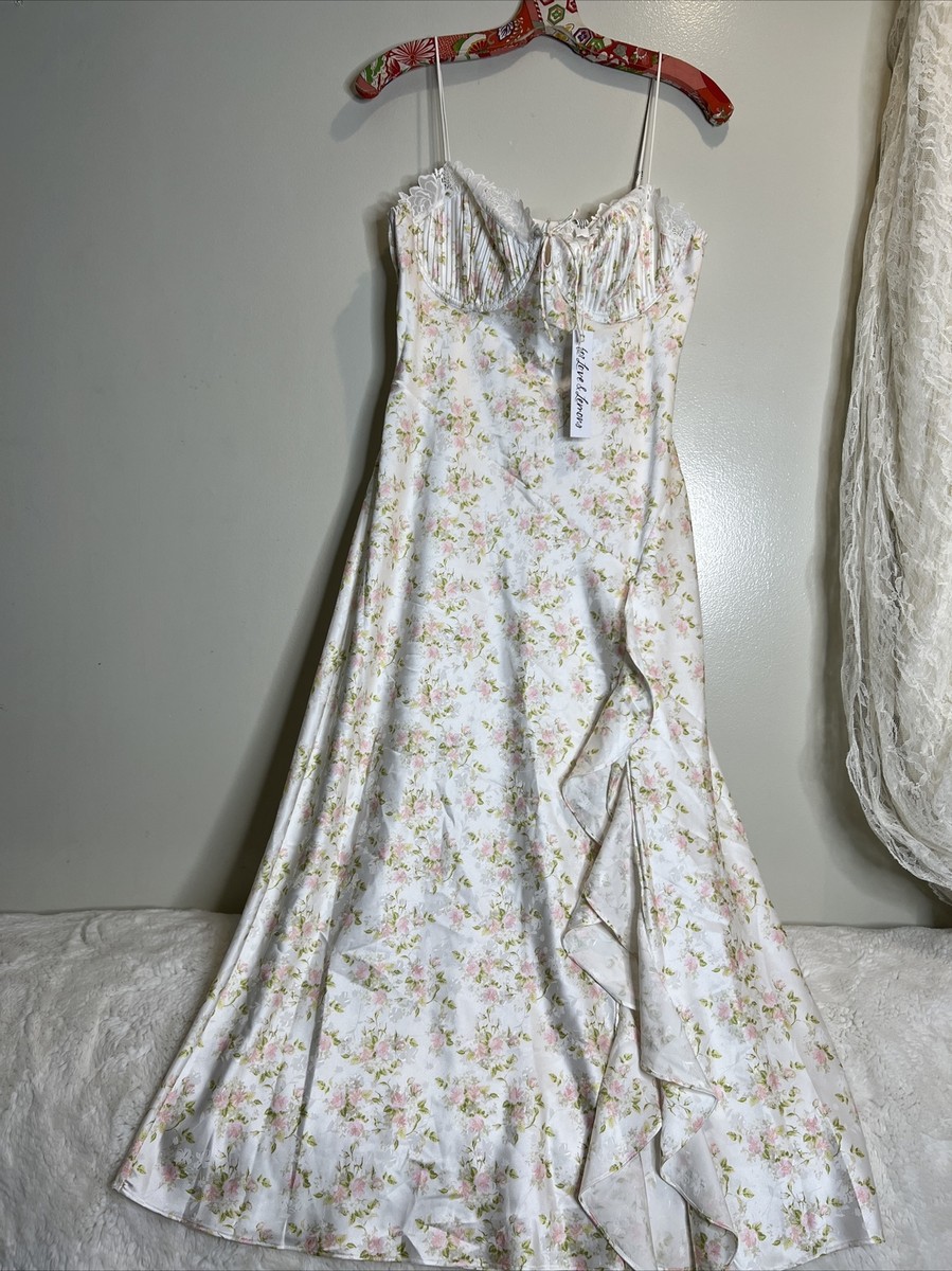 for love and lemons chania midi dress For Love & Lemons Chania Midi Dress in White