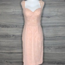 Mori Lee Madeline Gardner Blush Lace Affairs Dress Size 2