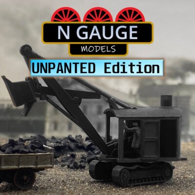 UNLACKIERT - N Maßstab 1:148 Dampfschaufel & Bediener! (Bagger Kohle Modell)