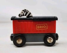 BRIO Wooden Zebra Safari Car