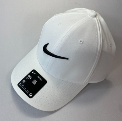 Men's Nike M/L White Dri-Fit FB5625 Club Cap Hat NEW