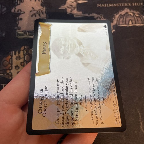 Peeves Holo 20/80 Adventures at Hogwarts Harry Potter TCG Holo Foil NM / LP - Picture 3 of 4