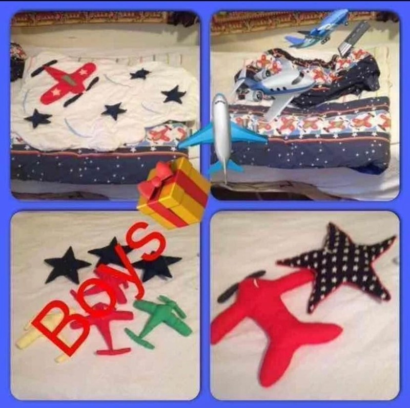 Boys red, white and blue airplane Twin comforter, set curtains HuGE LOT!!!