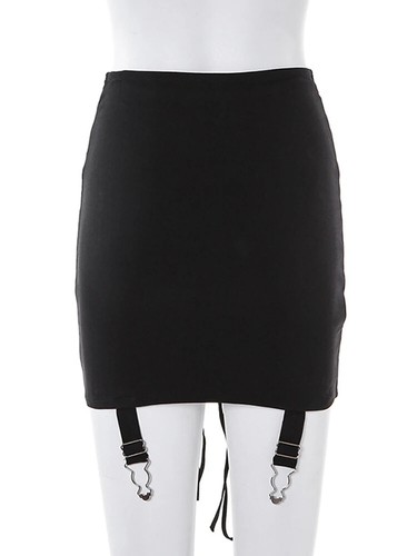 Women Punk Patchwork Vintage Mini Skirt Summer High Waist Skirt Sexy Skirts - Picture 12 of 25