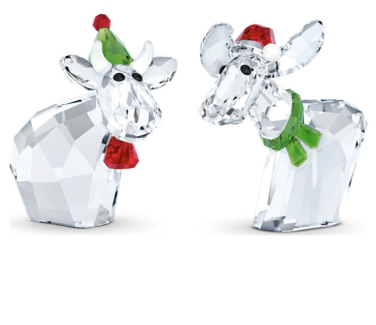 SparklyCassisOriginalBunnyクリスマス NIB Authentic Swarovski Mo & Ricci Holiday 2020 A.E. Crystal