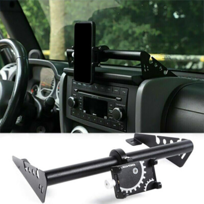 Car Phone Holder Dash Phone Mount Black for 2007-2010 Jeep Wrangler JK 2/4 Door 