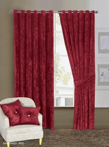 Modern Beautiful Design Heavy Crushed Velvet Ready Made SANTIAGO Curtains Pair - Picture 40 of 78