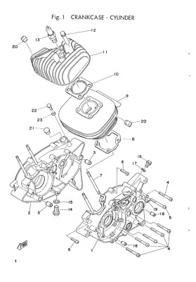 YAMAHA Parts Manual YZ80 D 1977 Replacement Spares Catalog List