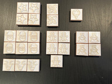 25 x wooden stamp kids Christmas craft