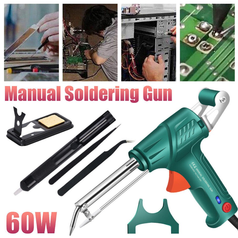 Sodering Iron 60W Multi-Function Soldering Iron Gun Set - External Heating Soldering Tool With Stand For DIY & Repairs Laser Welding
