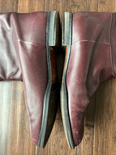 Settebello Boutique Leather Pull On Slouch Boots Made In Italy Sz 36 Harvard Sq - Picture 5 of 14