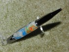 Gatsby Ballpoint Pen / Chrome & Gun Metal with Aqua Bright Rainbow Swirl Body — photo 7