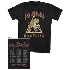 Vintage Style Def Leppard Hysteria 1987 US Tour Men's Unisex Concert T-shirt