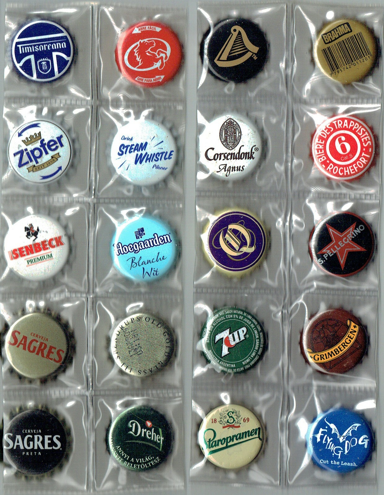 20 chapas de cerveza internacional # 40 beer caps crown 