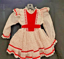 BEAUTIFUL VINTAGE MISS QUALITY RUFFLE LACE DRESS SIZE 4