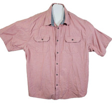 Wrangler Shirt Button Up Short Sleeve Men's XL Red Premium Quality Comfort Flex