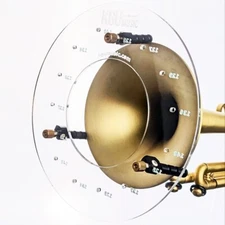 Trumpet Deflector by KGUbrass, trumpet sound mirror, acrylic deflector CLEAR