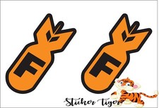 F Bombs Orange Set Of 2 Vinyl Sticker - Car Vinyl Sticker Decal F Bombs Orange Set Of 2 Vinyl Sticker - Car Vinyl Sticker Decal