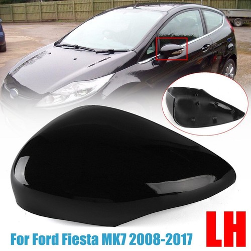 White Wings Shadow Black Pair Door Wing Mirror Cover Right Driver & Left Passenger Side To Fit Ford Fiesta Mk7 2008 - 2017 On Ford Transit Wing Mirror Glass