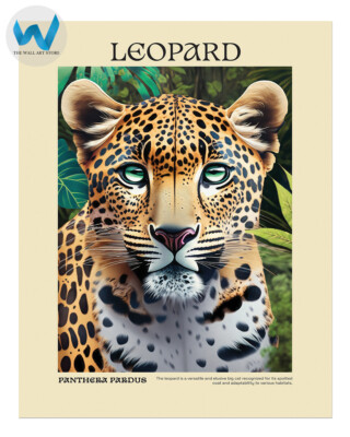 Leopard Poster - Panthera Pardus Druck Dschungel Wandbild - 12X16/16X20/18X24...